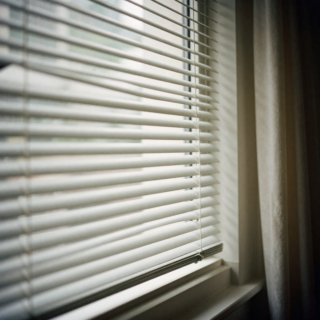 Elegant custom blinds in modern interior